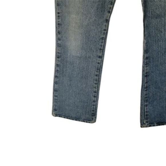 Express Jeans  Low Rise Flare‎ Medium Wash 100% COTTON Jeans 7/8 - Picture 3 of 6